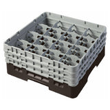 Cambro 16S638167 Camrack® Glass Rack With (3) Soft Gray Extenders Full Size