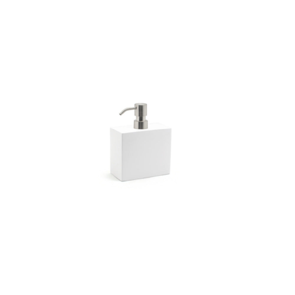 FOH CSP109WHT22 28oz New York Hand Sanitizer Pump Snow With Mirrored Top Includes One CSP109WHT22-BTM 28oz New York Hand Sanitizer Pump Base Snow