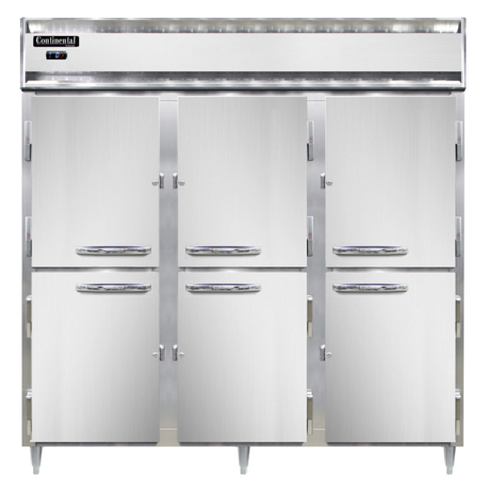 Continental Refrigerator DL3F-SS-HD Designer Line Freezer Reach-in Three-section