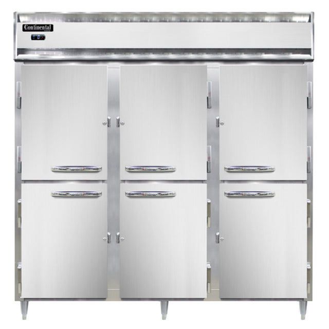 Continental Refrigerator DL3F-SS-HD Designer Line Freezer Reach-in Three-section