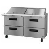 Hoshizaki SR60B-24MD4 - Steelheart Series Mega Top Refrigerator, Two-section, 60"W