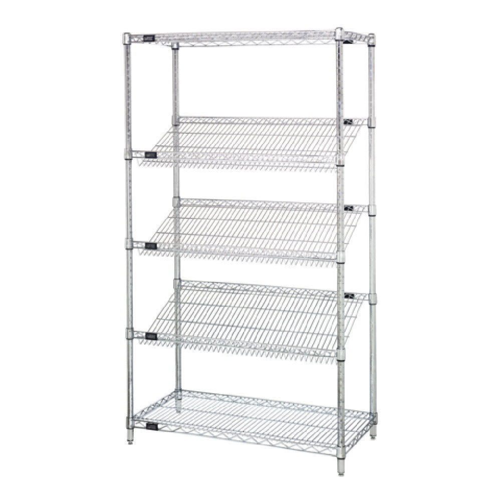 Quantum 1836SL6C Slanted Shelving Unit Stationary 36"W X 18"D X 63"H