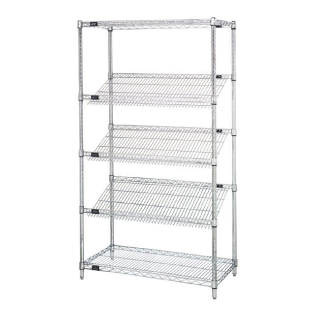 Quantum 1836SL6C Slanted Shelving Unit Stationary 36"W X 18"D X 63"H
