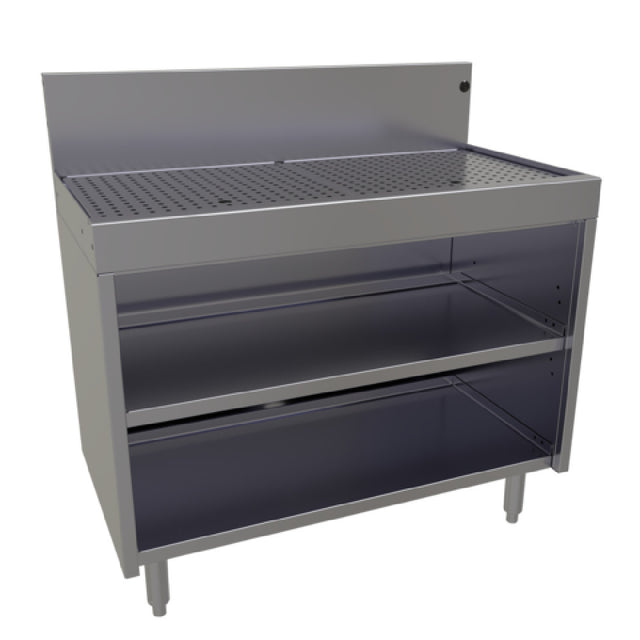 Glastender DBCA-36-LD Underbar Drainboard Open Front Cabinet Base 36"W X 19"D
