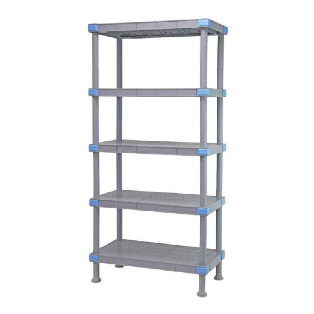 Quantum QP247262SS-5 Millenia Shelving Unit 72"W X 24"D X 62"H 2000 Lbs. Load Capacity
