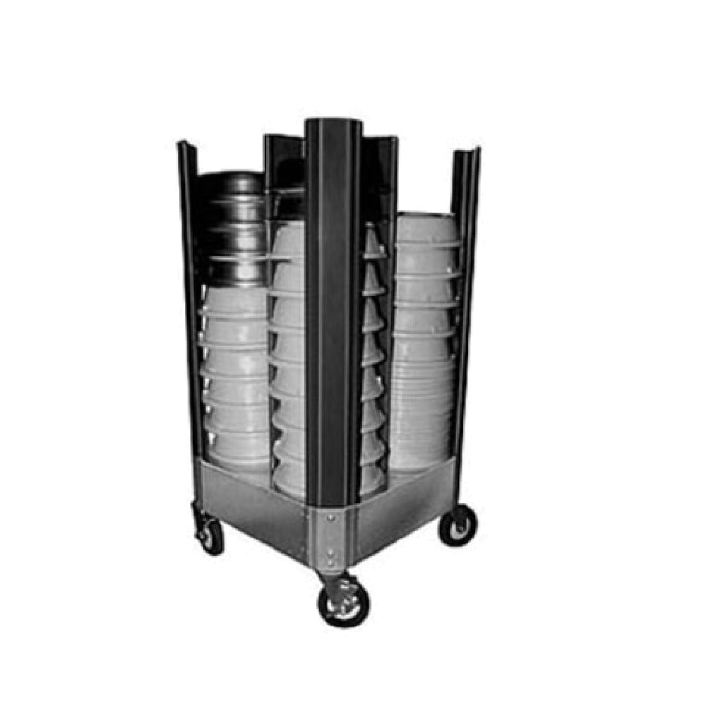 Cres Cor 50110480B Dish Dolly For Banquet Cover Rings Open Frame Mobile Design