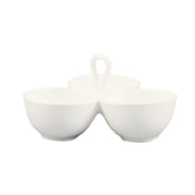 CAC China COL-40 Accessories Divided Bowl 8 Oz. Per Compartment 8"L X 8"W X 4-1/4"H