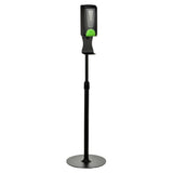 Alpine Industries ALP430-L-S-BLK Soap & Hand Sanitizer Gel Dispenser 4-1/2"W X 6-1/10"D X 55-1/2"H Overall