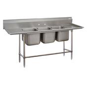 Advance Tabco 94-43-72-36RL Regaline Sink 3-compartment With Left & Right-hand Drainboards