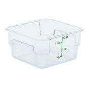 Hubert 36142 - Hubert® Food Storage Container, 7-13/100"L X 7-13/100"W X 3-4/5"H
