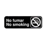 TableCraft Products 394589 - Cash & Carry Sign, 3" X 9", "No Fumar/No Smoking"