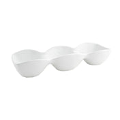 FOH BBO004WHP11 Pod Server 3-compartment 7 Oz. Per Bowl