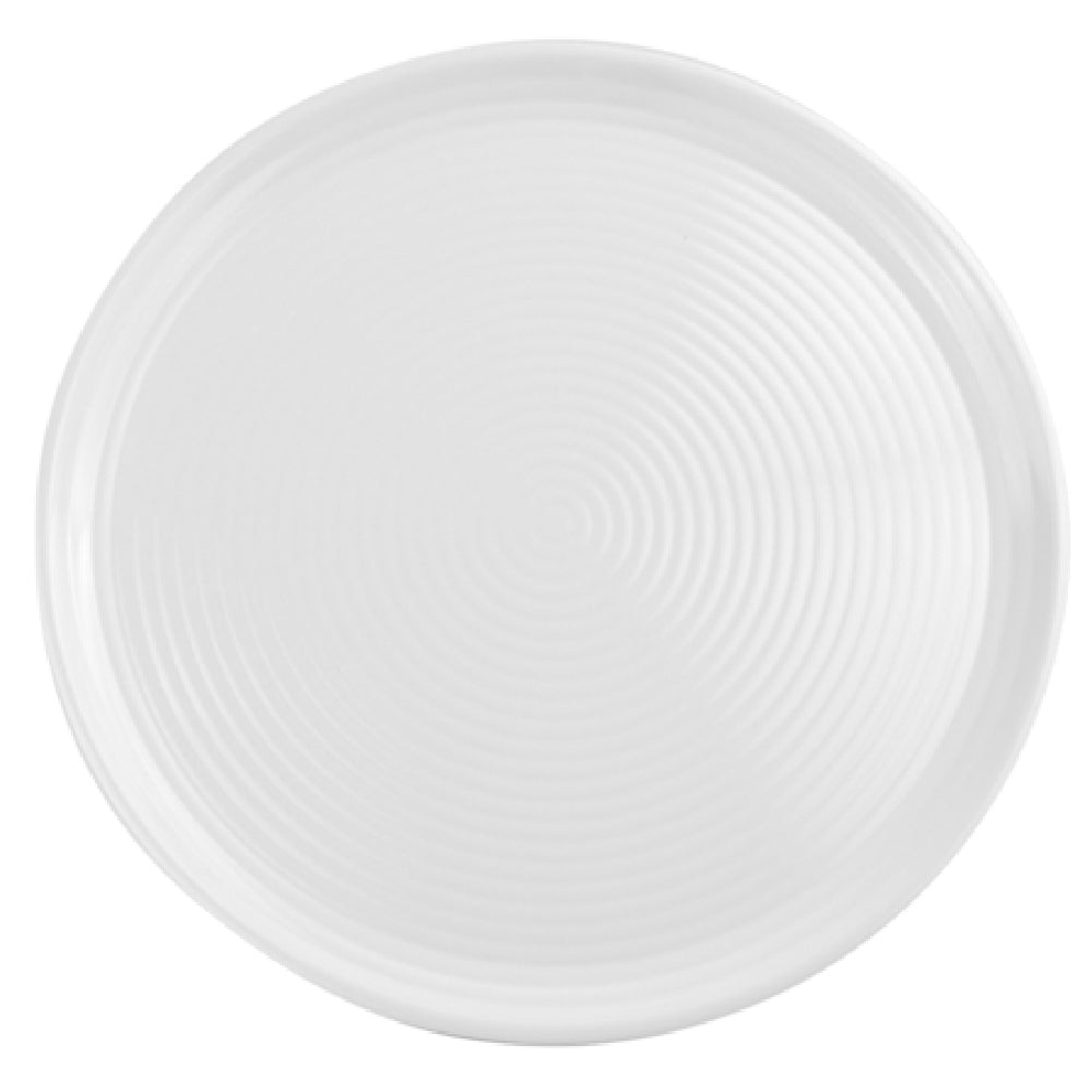 BauscherHepp T3225 Ripple Pizza Plate 12-1/4" Dia. Round With Geometric Circular Ripple Pattern