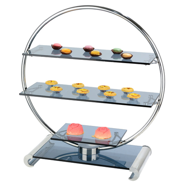 Bon Chef 2902 Wheel Display Stand 3-tier 26"L X 11-1/4"W X 28-1/2"H