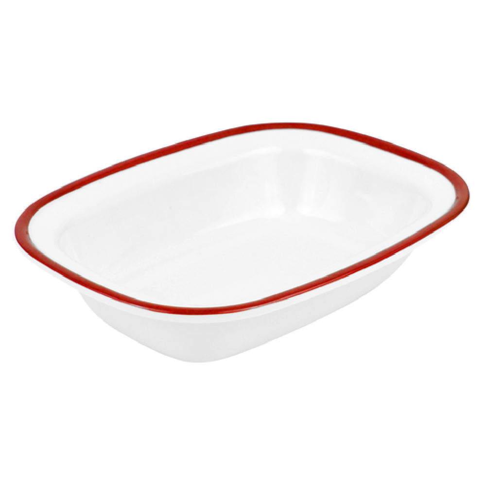 BauscherHepp TREW7620 Enamelware Collection Dish 13-1/2 Oz. 7-3/4"L X 6"W X 1-3/4"H