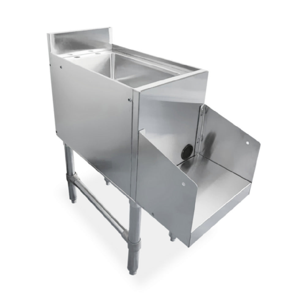 Omcan 47521 (CS-BS-12) Blender Station Freestanding With Dump Sink 9" X 9" X 4" Deep Bowl