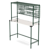 Metro CR1848AIO All-in-One Prep Station With Mounted SmartWall System 48"W X 18"D Solid Stainless Steel Work Surface On Metroseal Three-sided Frame