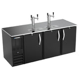 Beverage Air DD78HC-B - Draft Beer Cooler, 78"W X 30-3/8"D X 49-5/16"H, 26.131 Cu. Ft.