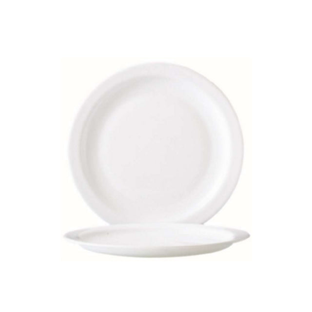 Cardinal X0611 - Arcoroc, Restaurant White Rim Plate (D:9.25''), ['Opal']