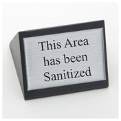 American Metalcraft SIGNAS Area Sanitized Sign Triangular 3"W X 1-3/4"H