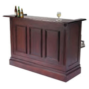 Lakeside 76210 Bernina Portable Bar 60"W X 30"D X 47-1/2H" Stainless Steel Interior With Wood Veneer Overlay Exterior