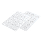Louis Tellier PLISSE 7 Silikomart Plisse Candy Mold 2.95" Dia X 0.3"H (6) 0.77 Oz. Sections
