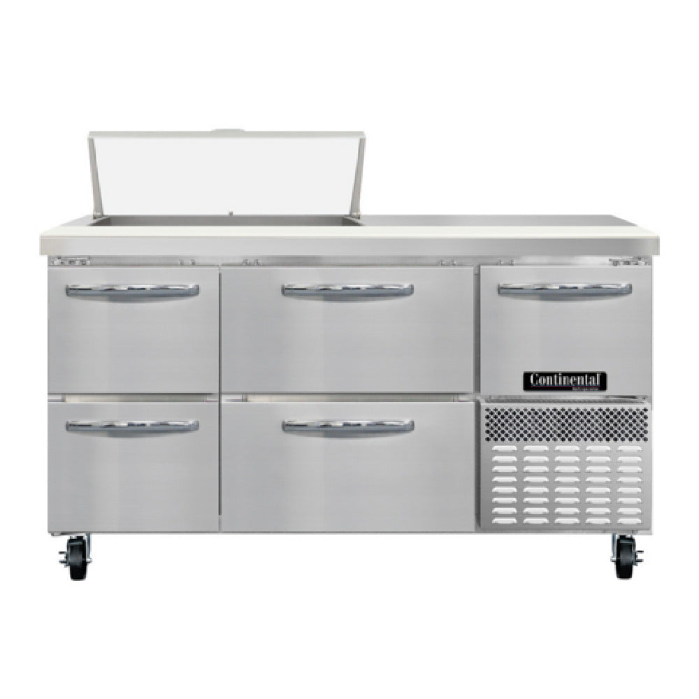 Continental Refrigerator RA60SN8-D Refrigerated Base Shallow Depth Sandwich Unit