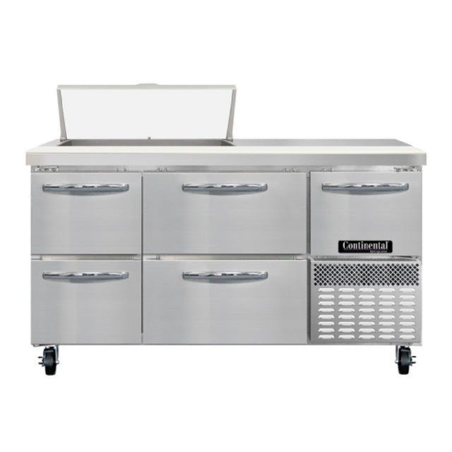 Continental Refrigerator RA60SN8-D Refrigerated Base Shallow Depth Sandwich Unit