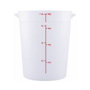 Hubert 29A-051 - Kratos® CenPro Round Food Storage Container, 8 Qt. Capacity, Translucent