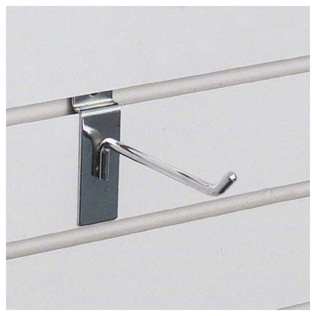 Hubert 70824 - Slatwall Hook, 1/4" Dia. X 4"L, Steel