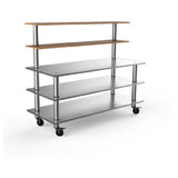 Steelite MGCMLC04BSXW Mogogo Buffet Solutions Modular Pro Back Bar 5-tier 71" X 29-1/2" X 60-1/2"H