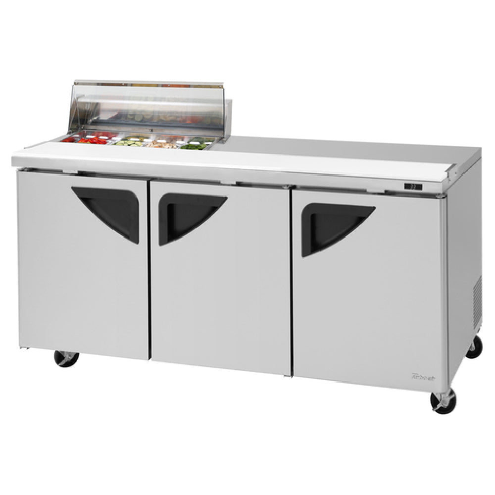 Turbo Air TST-72SD-08S-N-CL Super Deluxe Sandwich/Salad Unit Three-section 72-5/8"W X 30"D X 37-5/8"H