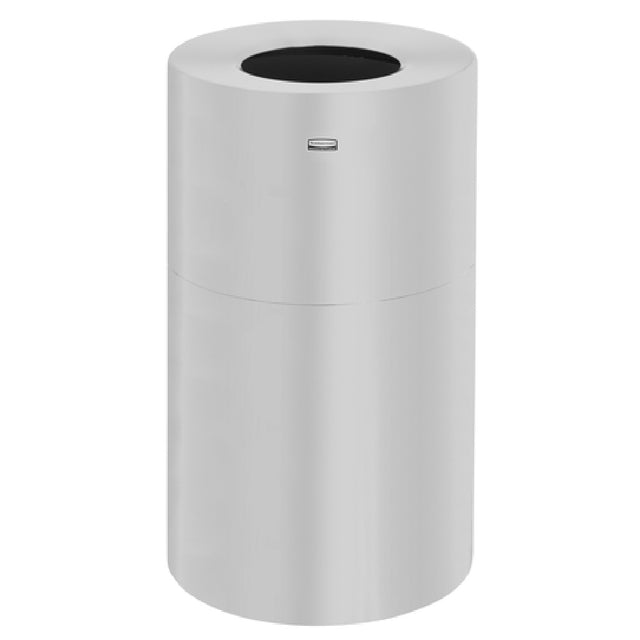 Rubbermaid FGAOT35SAPL Designer Line™ Aluminum Waste Receptacle 21 Gallon 18" Dia. X 32"H