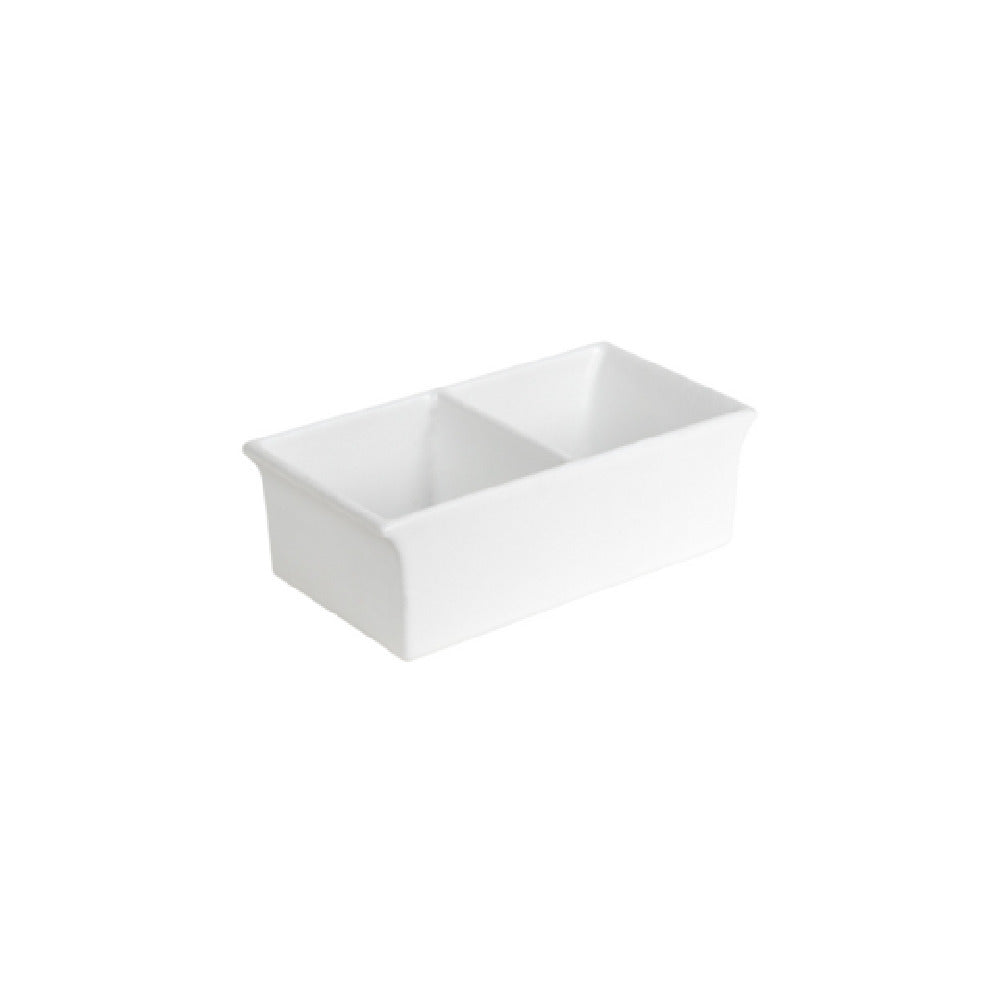 FOH BBO047WHU18 Smart Buffet Ware® Domino Divided Bowl 10.75" X 5.75" 2.5