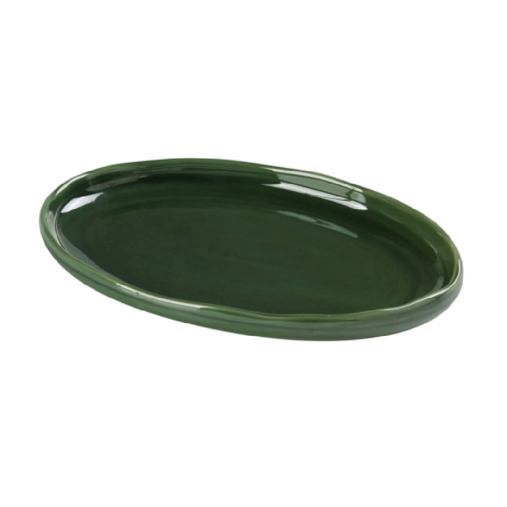 Yanco GG-210 Green Gem Plate 10-1/4"W X 6-3/4"D X 1-1/4"H Oval