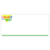 Hubert 74822 - Laser Labels, "Grab It And Go!", 3-1/2" X 1-5/8"H
