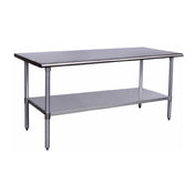 Hubert 68658 - Kratos® Work Table, 60"W X 30"D X 34"H, 16 Gauge Type 304 Stainless Steel Top