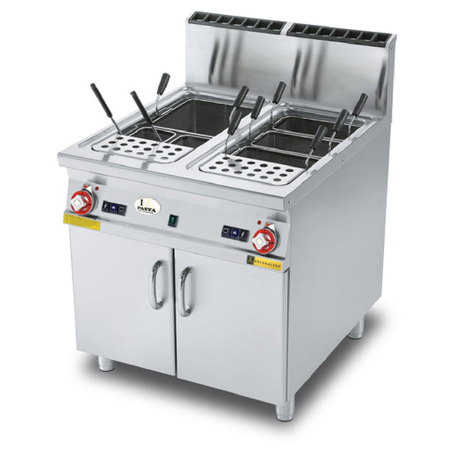 Arcobaleno Pasta Equipment AGDHA35 Pasta Cooker Gas Double Tank