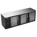 Beverage Air BB94HC-FG-B - Refrigerated Food Rated Back Bar Storage Cabinet, Three-section