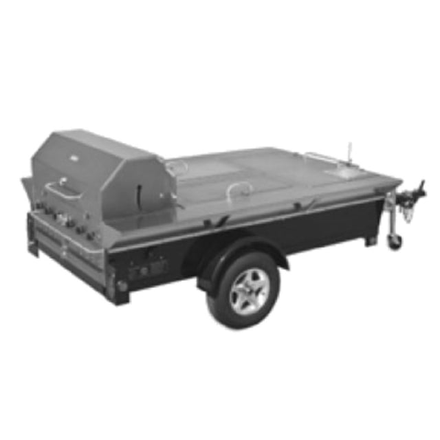 Crown Verity CV-TG-4 Towable Grill 69" X 155" X 52" Trailer Includes BI-48 Grill & RD-48 Roll Dome Lid