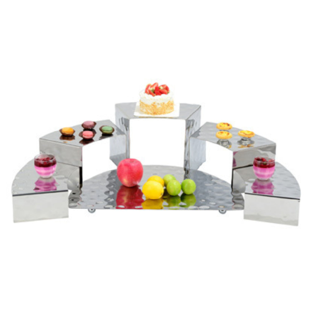 Bon Chef 2903 Display Riser Set 6-piece Includes: (1) 12"W X 7"D X 8-1/2"H Shelf