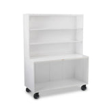Forbes Industries 3640 Aurora Outdoor Mobile Bar 27-3/4"W X 62”L X 48”H Open Cabinet
