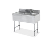 Steel Works Stainless SWBAR2B36-L Two Compartment Underbar Sink 36" X 18-3/4" X 33"H