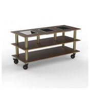 Steelite MGCMLD07WBXH - Modular Triple Warming Unit Mango Brushed Brass Hea, 71.0" X 29.5" X 35.0"