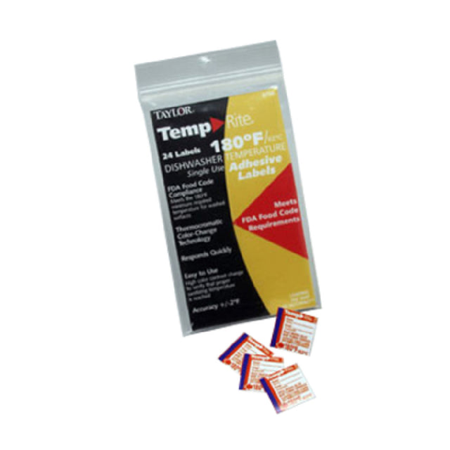 Taylor 8750 Temperature Sensor TempRite® Stick-On Adhesive Dishwasher Labels