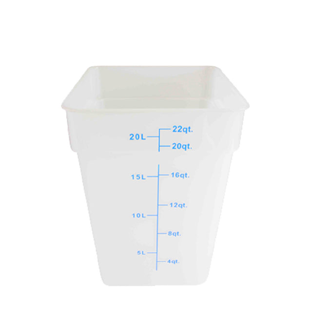 Thunder Group PLSFT022TL Food Storage Container 22 Quart Square Stain & Chemical Resistant