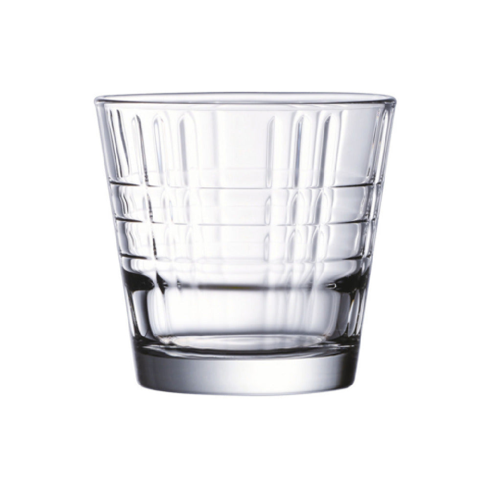 Arc Cardinal X0393 Arcoroc Stack Up Cross Rocks 7.0 Oz (H:3.125'' T:3.25'' M:3.25'' B:2.375'')