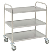 Hubert 74052 - Trolley Cart, 3-shelf, 31-9/10" X 17-9/10" X 33-5/8"H