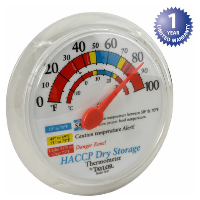 Taylor Thermometer 5637 Thermometer (6"od Wall 0/100f)