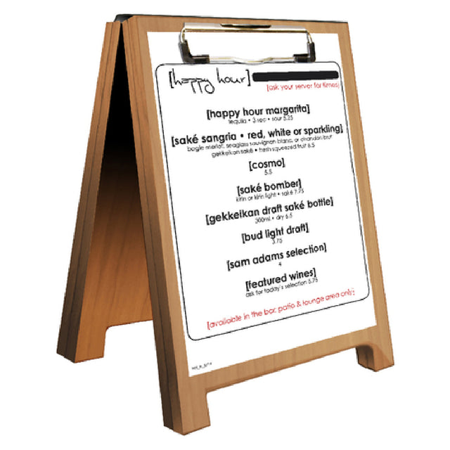 Menu Solutions WDSD-CL-B Sandwich Menu Board 5" X 7" Insert Double Sided With Clip
